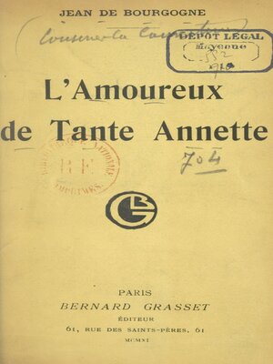cover image of L'amoureux de Tante Annette